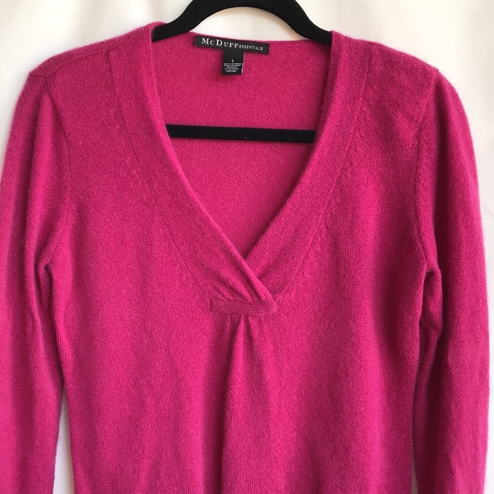 Mcduff Essentials Raspberry Cashmere Sweater, L - image 2